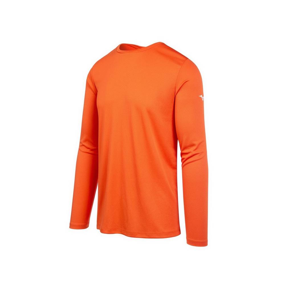 Mizuno Men's Long Sleeve T-Shirts Orange (530063-FPU)